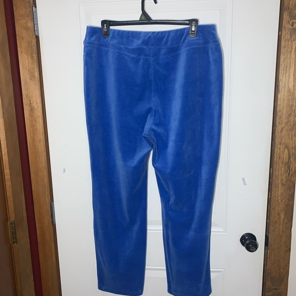 Draper's & Damon's Athleisure Track suit set Blue Velour Soft 3X Jacket 1X Pant - Picture 13 of 15